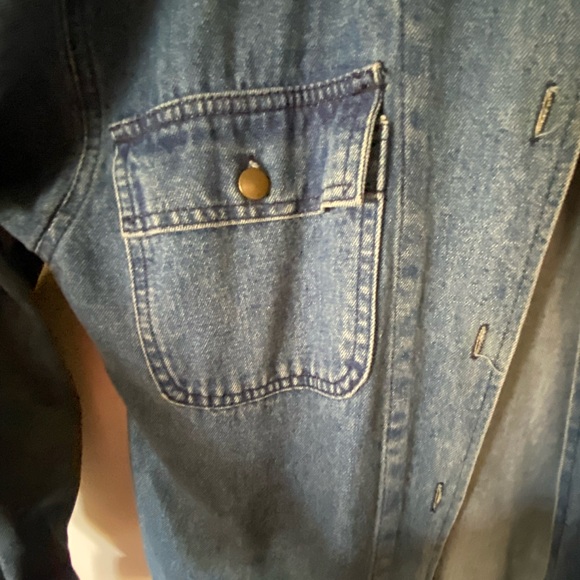 1980s vintage Alain Touissant denim duster jacket - Picture 4 of 5